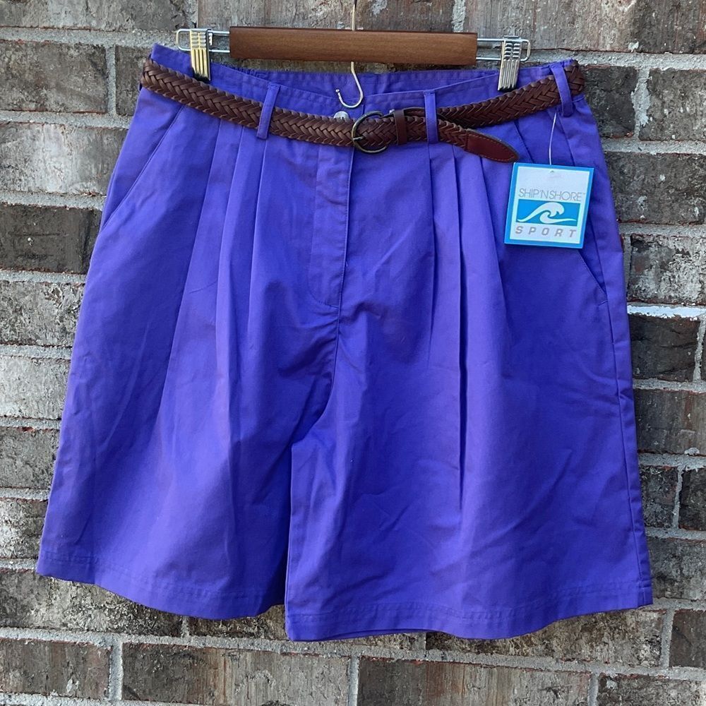 Take 50% OFF- Ship’N Shore Purple Men's Shorts, Size-14